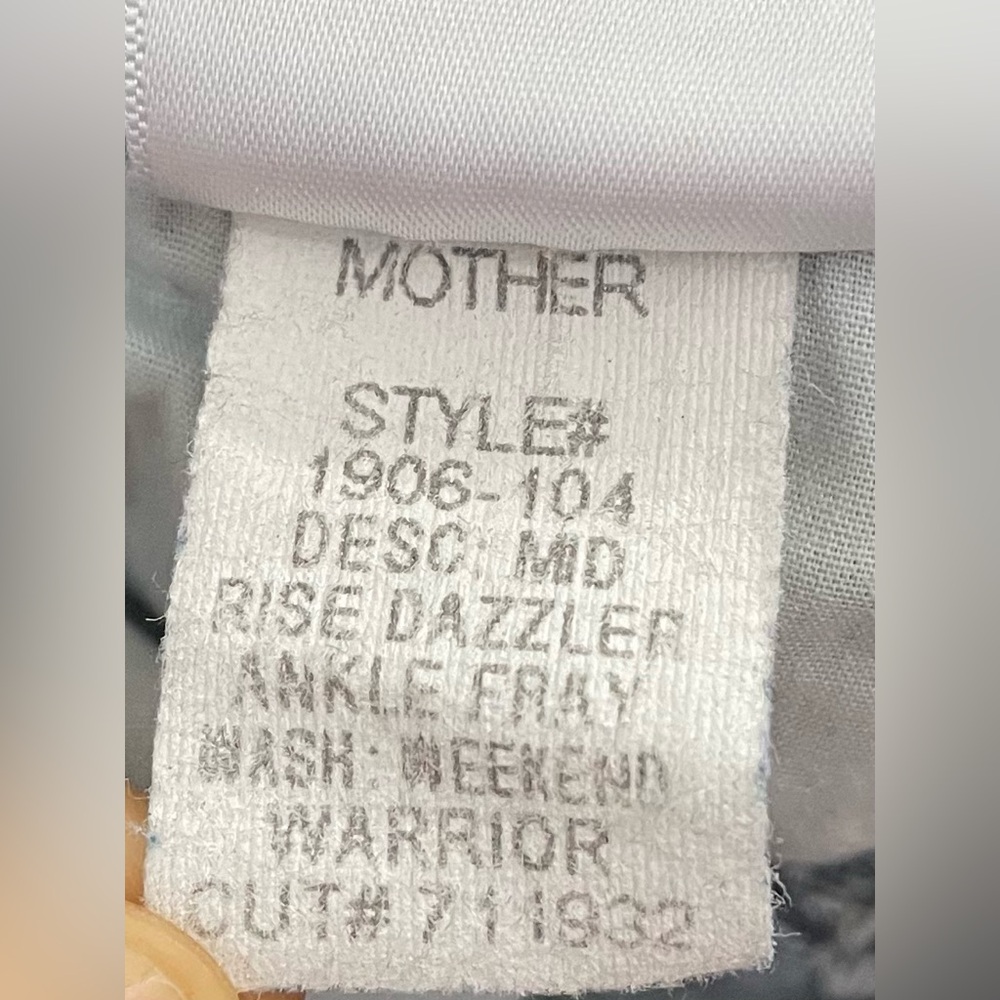 MOTHER The Mid‎ Rise Dazzler Ankle Fray Weekend Warrior Jeans Size 28 - Picture 11 of 13